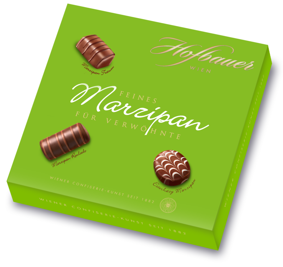 Mozartkugeln in dark chocolate in a box – Hofbauer