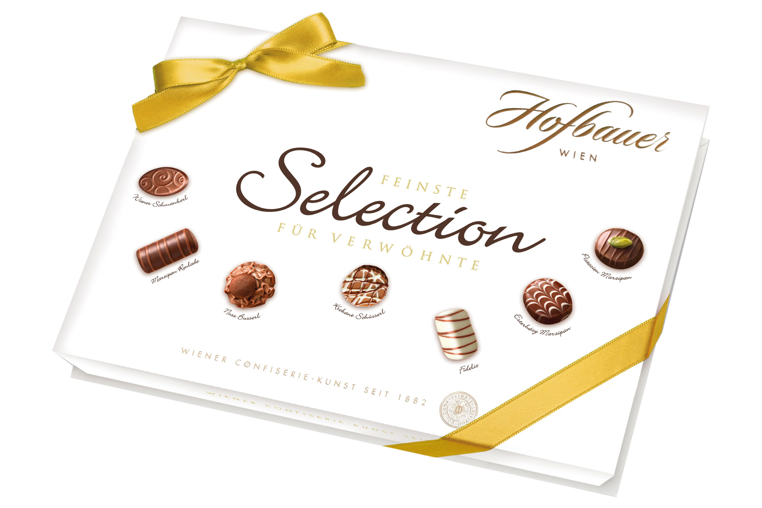 Mozart balls with milk chocolate in a box – Hofbauer